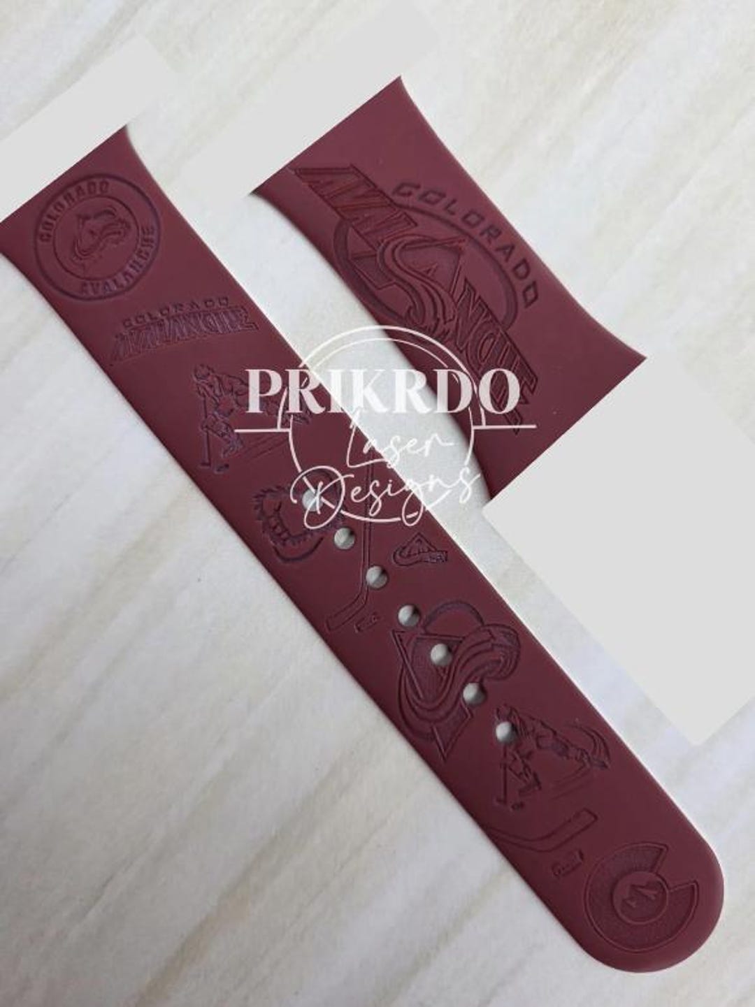 Ice Hockey / Colorado A. Inspired Engraved Watch Band Compatible