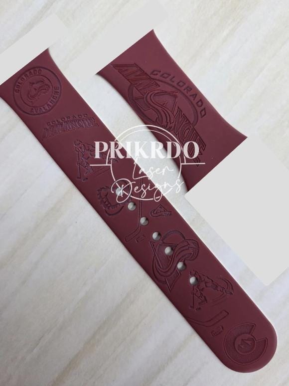 Ice Hockey / Colorado A. Inspired Engraved Watch Band Compatible