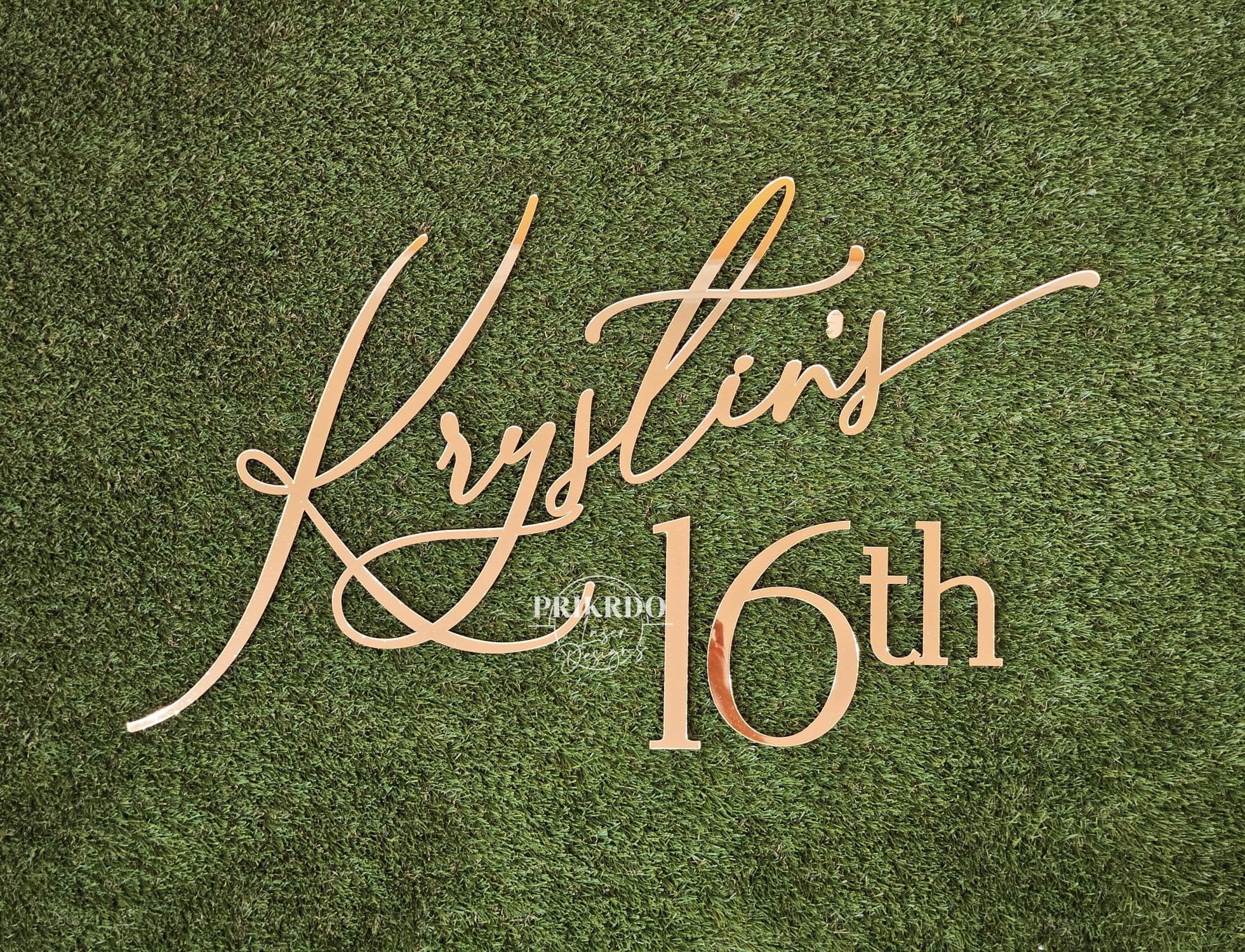 16th Birthday + NAME, Laser Cut Sign, Sweet Sixteen Backdrop Decoration ...
