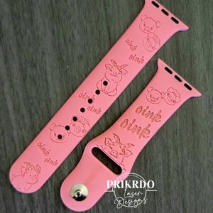 Pig inspired Engraved Watch Band compatible for the "A" Smartwatch Pig Inspired - "A" Watch Band - Pig Personalized watch Band