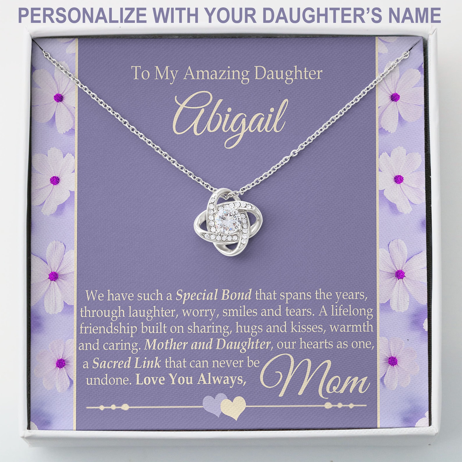 HOPE LOVE SHINE Mom Gift From Daughter – Sentimental