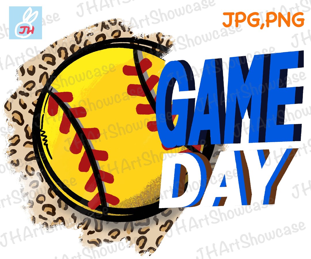 Softball Game Day Png Softball Printable Hand Drawn Cute Etsy