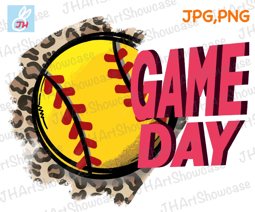 Softball Game Day Png Softball Printable Hand Drawn Cute Softball for