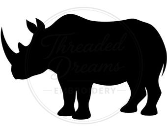 Rhino Silhouette Svg Png: Clean Cut File For Crafts