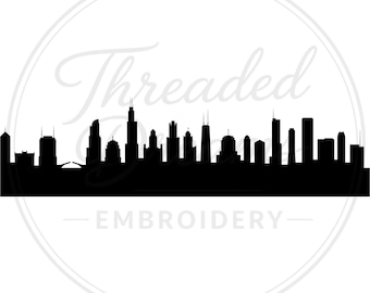 Chicago Skyline Svg Png: Bold Cut File For Scrapbooking