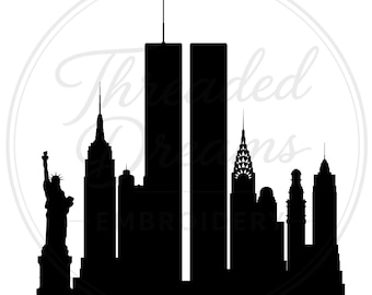New York Skyline Svg Png: Bold Cut File For Scrapbooking