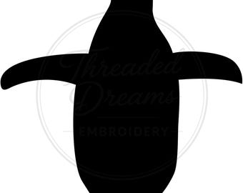 Penguin Silhouette Svg Png: Minimalist Black And White For Cricut
