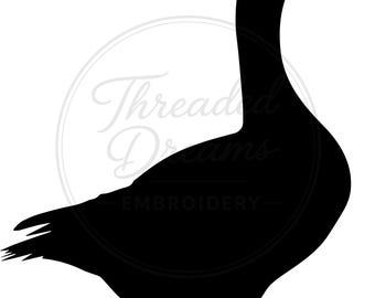 Goose Silhouette Svg Png: Minimalist Design For Crafting