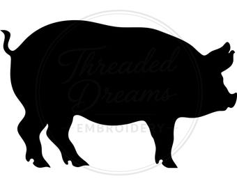 Pig Silhouette Svg Png: Minimalist Design For Crafting