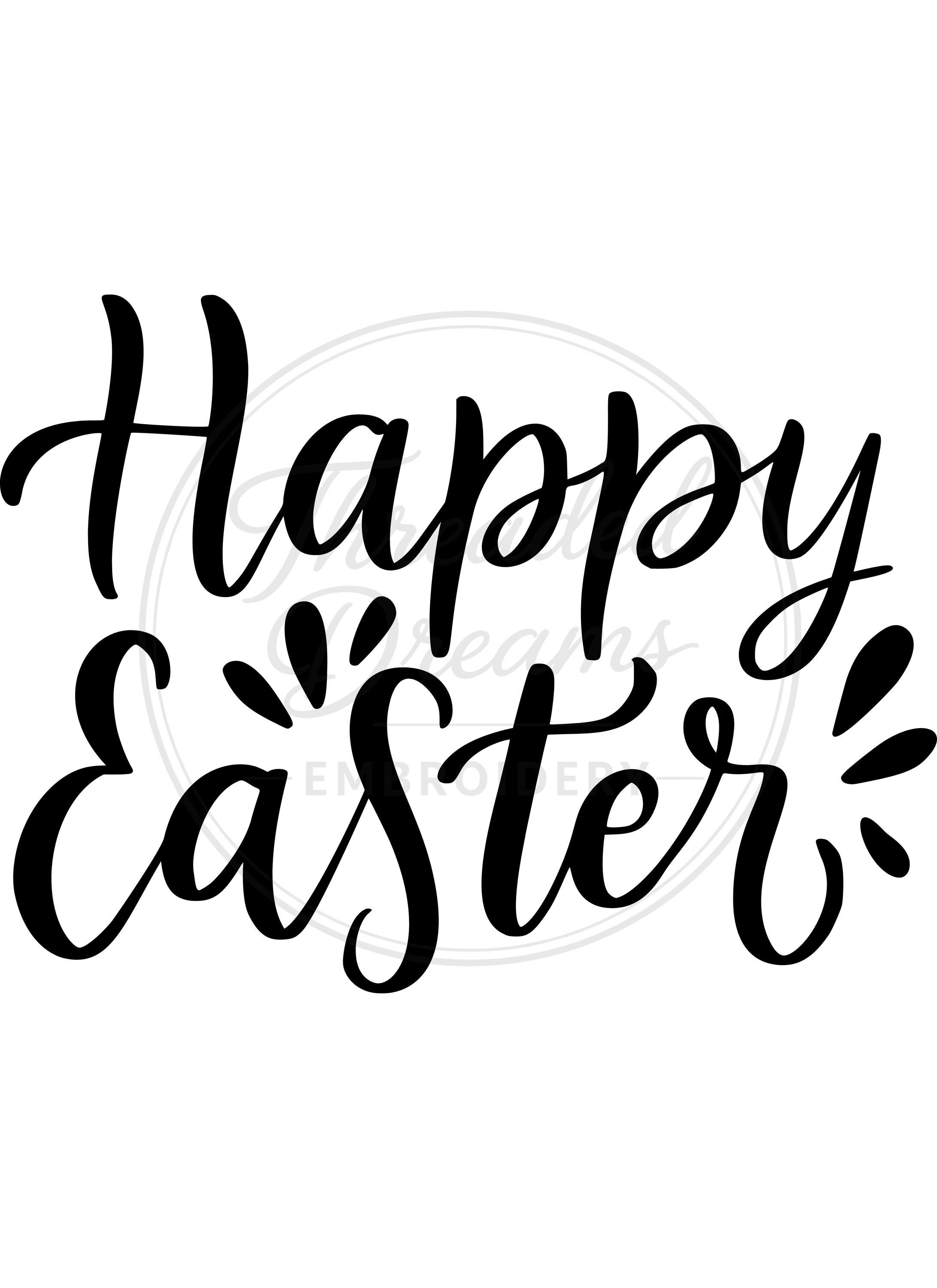 Happy Spring Cursive Happy Easter Cursive SVG PNG | Cute Easter Cut File | Spring Cricut ...