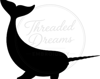 Narwhal Silhouette Svg Png: Cut Ready Digital Design For Cricut Silhouette