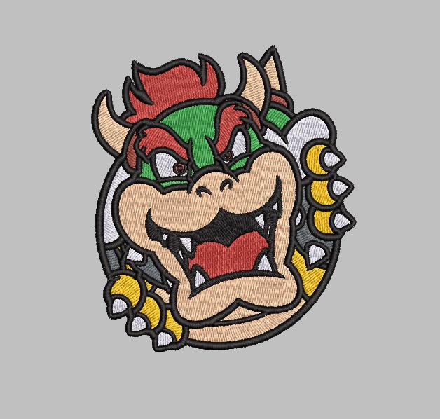 Bowser Embroidery Design File | Digital Download | 6 Sizes & 7 Formats ...