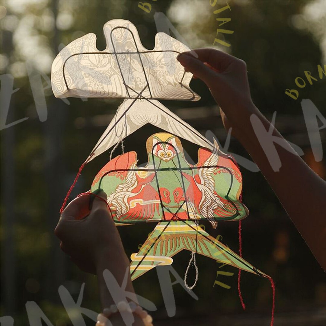 DIY Your Own Paper Kite DIY Bamboo Frame Kites Chinese Paper Etsy
