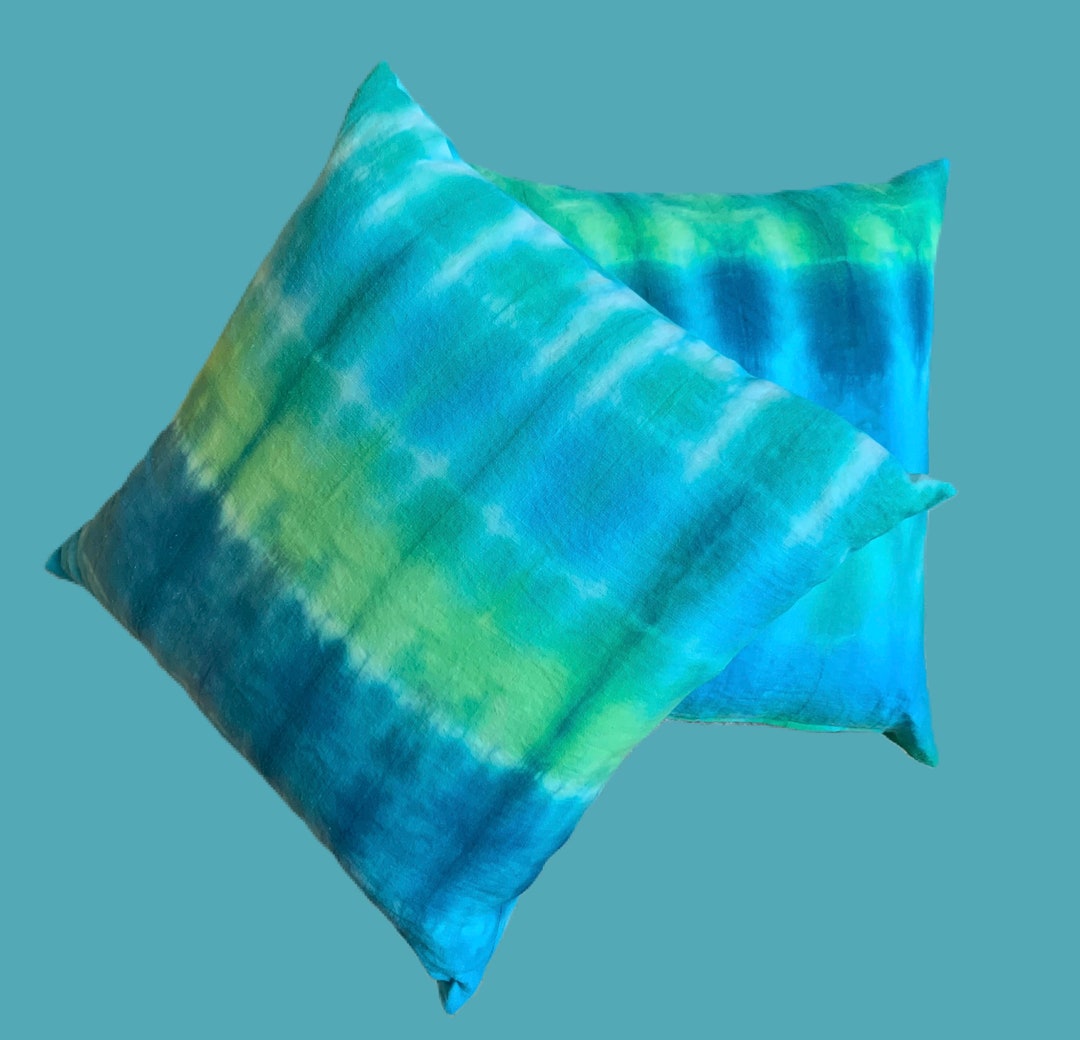 Shades of Blue & Green Pillow Covers Etsy