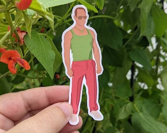 Pegatina de Chris Meloni, pegatina de Law and Order SVU, pantalones rosas de Chris Meloni, fans de SVU, pegatina divertida