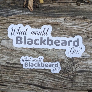 Blackbeard sticker, Our Flag Means Death sticker, What Would Blackbeard Do, fun sticker, Hydroflask decoration, pirate sticker