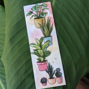 Plant Bookmark, Bee and Puppycat Bookmark, Discounted Bookmarks