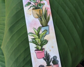 Plant Bookmark, Bee and Puppycat Bookmark, Discounted Bookmarks