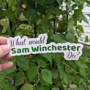 Sam Winchester sticker, Supernatural sticker, What Would Sam Winchester Do, fun sticker, Hydroflask decoration