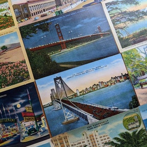 Postales de viaje vintage, arte vintage original, regalo único para los amantes de los viajes, arte de viaje único