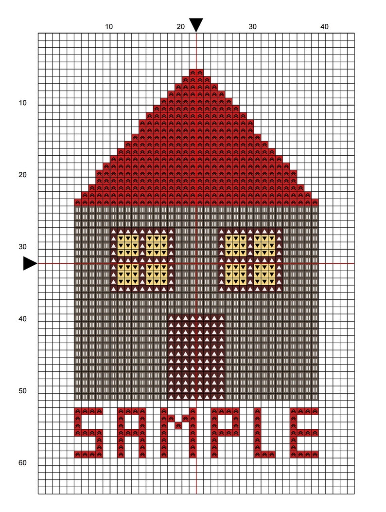 Decorative Greek Tile Instant PDF digital download Cross Stitch Pattern