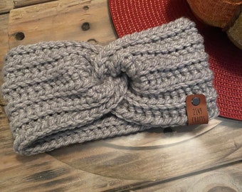 Crochet Twisted Ear Warmer | Women Stocking Stuffer | Ribbed Ear Warmer | Crochet Headband | Crochet Twisted Headband