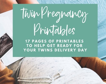 Twin Pregnancy Kit - Expecting Twins Checklists, Birth Plan, and other printables for having twins - INSTANT DOWNLOAD