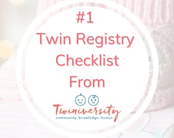Lista de verificación del registro de gemelos para su registro de bebés gemelos y baby shower gemelo