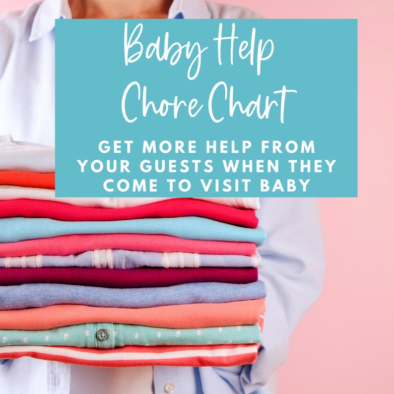 Baby Help Chore Chart Get your guests to help out when visiting baby postpartum image 1