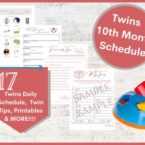 Twins Schedule: Tenth Month Schedule and Planner image 1