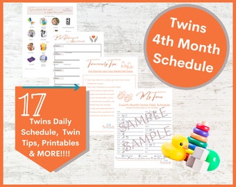 Twins Schedule: Fourth Month Schedule and Planner