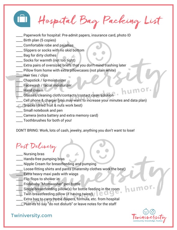 Hospital Bag Packing List What to Pack for Baby's Delivery Day