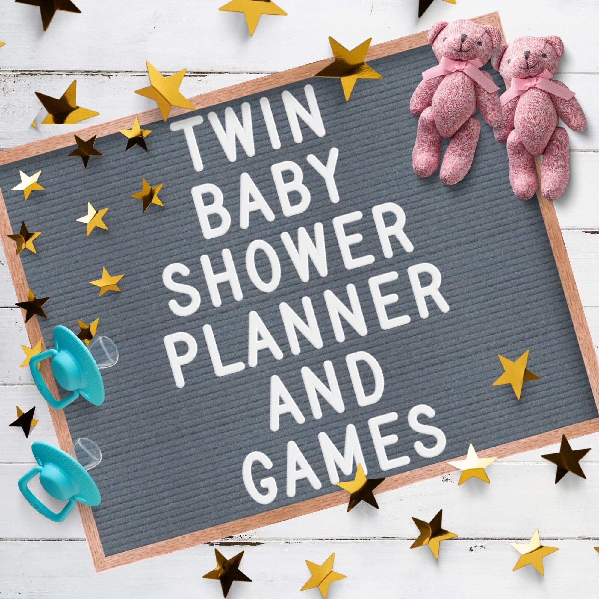Twins Baby Shower Games and Planner Baby Shower Twin Trivia Etsy