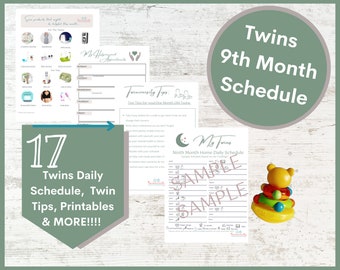 Twins Schedule: Ninth Month Schedule and Planner
