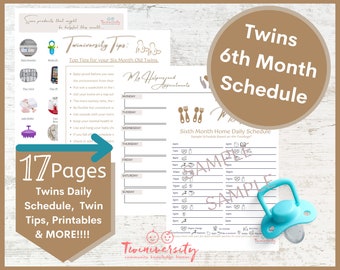 Twins Schedule: Sixth Month Schedule and Planner