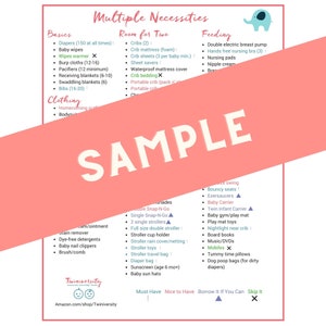 Twin Pregnancy Kit Expecting Twins Checklists, Birth Plan, and other printables for having twins INSTANT DOWNLOAD image 3