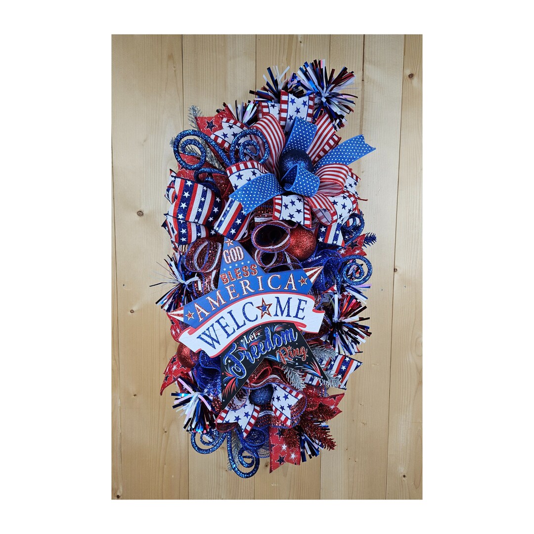 diy fourth of july swags