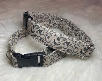 Witchy Apothecary Dog & Cat Collar – Spooky Magical Pet Accessory, Gothic Halloween Gear