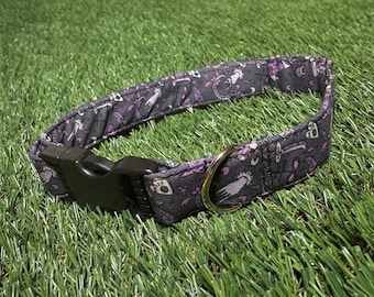 Purple Occult Dog & Cat Collar – Mystical Pet Accessory, Gothic Pet Gear