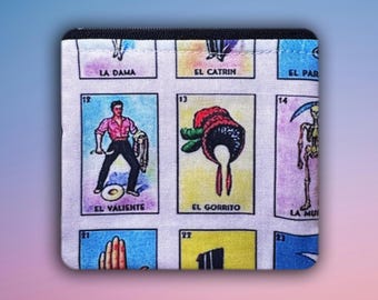 Loteria Mexican Cards Coin Purse: Handmade Cotton Pouch