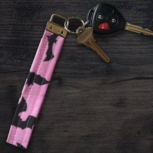 Pink Bats Keychain Wristlet Fob