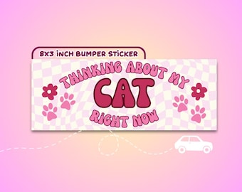 Cat Lover Bumper Sticker: Weatherproof Vinyl Decal