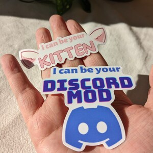 Discord Mod and Kitten Bundle | 3 Inch Stickers