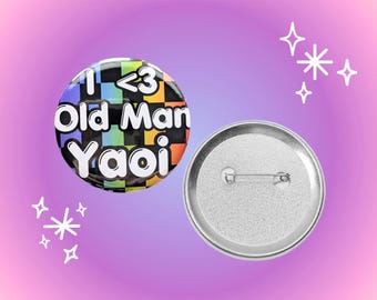 I <3 Old Man Yaoi 2.2 Inch Pinback Button