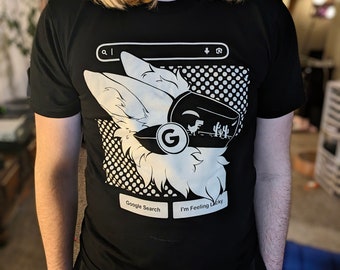 Protogen "Google" Cute Furry Screenprinted Streetwear T-Shirt (Sizes S-3X)