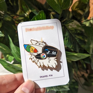 Protogen &quot;Google&quot; Cute Furry Enamel Pin | 1.5 Inches