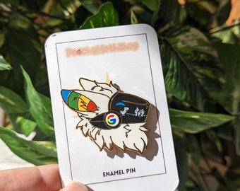 Pin esmaltado "Google" de Protogen / Insignia peluda (3,8 cm)