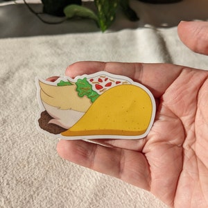 Tail Taco Furry Vinyl Sticker | 3 Inch Cute Decal Sticker