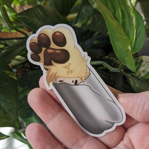Bean Burrito Dog Paw 3 Inch Vinyl Sticker