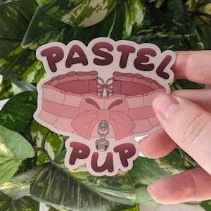 Pastel Pup Furry Vinyl Sticker - 3 Inch Cute Decal